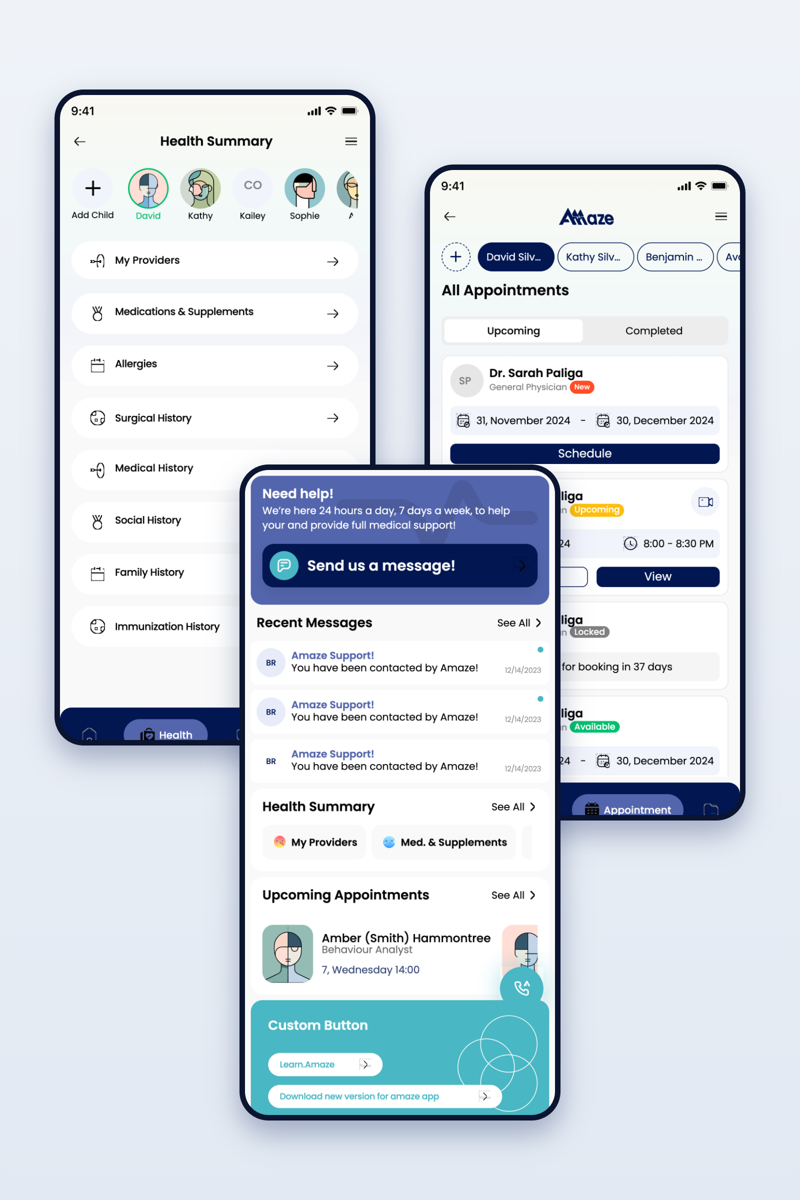 Amaze Health — behaviour